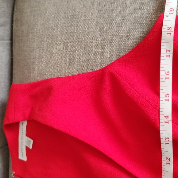 Dress the population catalina fit and flare red vneckline dress size L - Picture 15 of 17